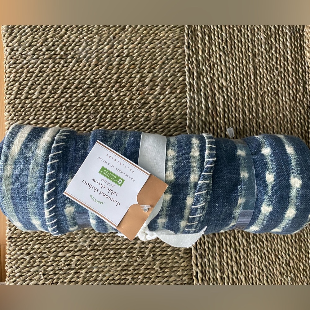 Pottery Barn Shibori Table Throw